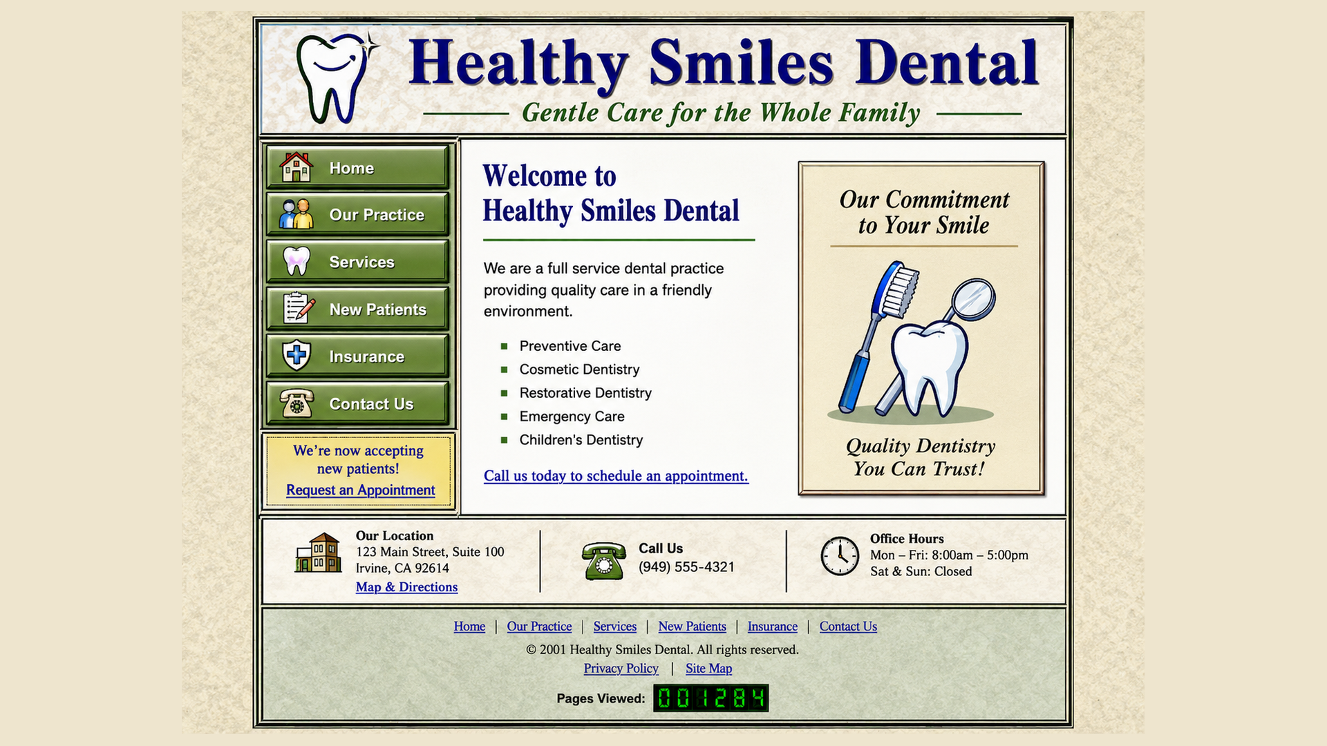 Before dental website