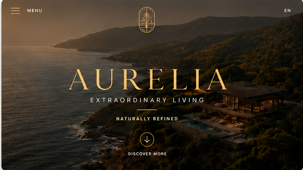 Aurelia luxury website example