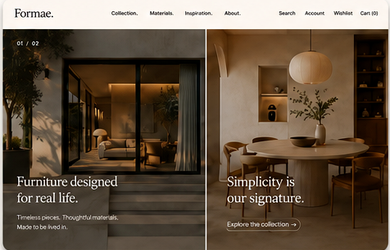 Formae interior website example