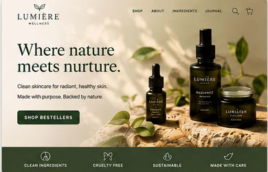 Lumiere wellness website example