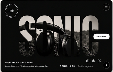 Sonic audio website example