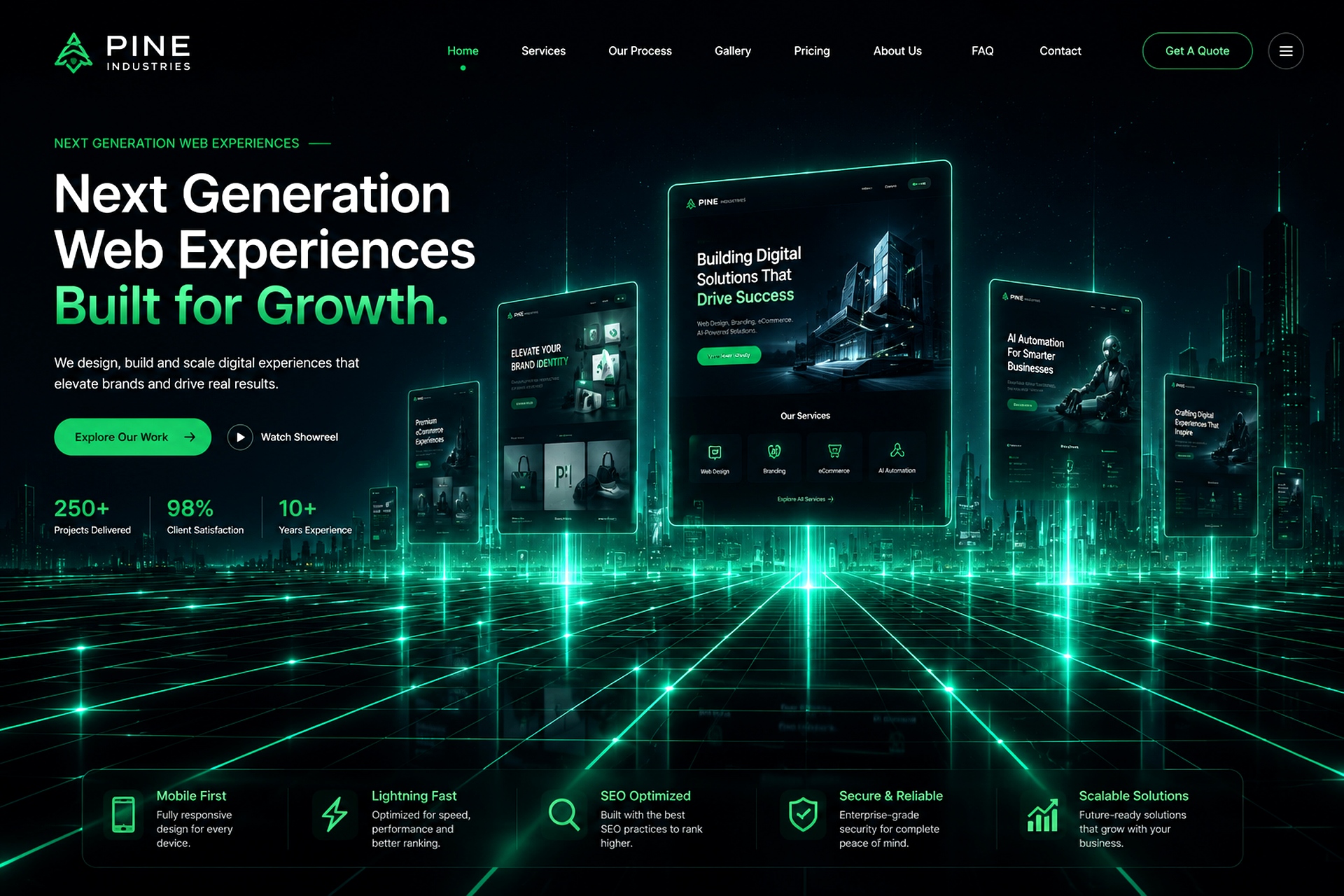 Next generation web experience hero background